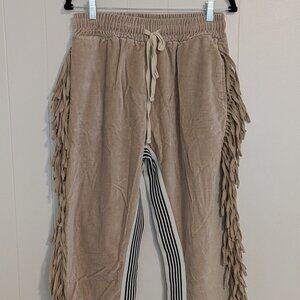 MNML Men's Fringe Velour Sweatpants - NWOT